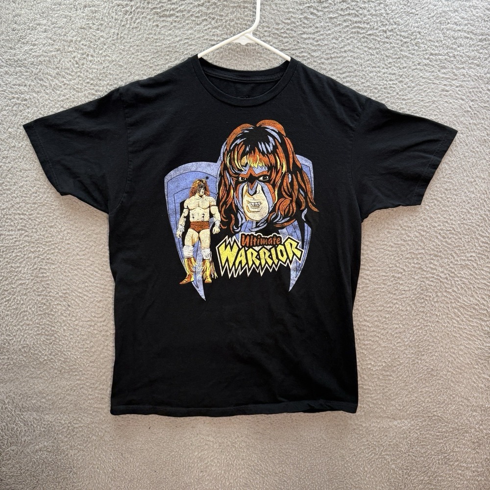 Ultimate Warrior‎ Shirt Adult Large Black WWE WWF Wrestling 80s 90s Pop Culture